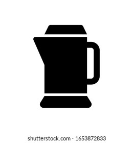 Electric kettle icon designed in glyph style
