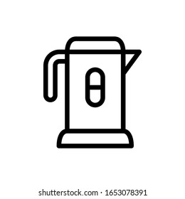 Electric kettle icon designed in line style