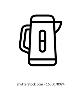 Icono de hervidor eléctrico diseñado con estilo de línea