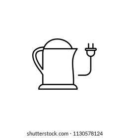 Electric kettle icon. Element of food and drinks icon for mobile concept and web apps. Thin line Electric kettle icon can be used for web and mobile. Premium icon on white background