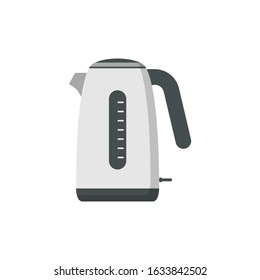 Electric kettle icon flat style