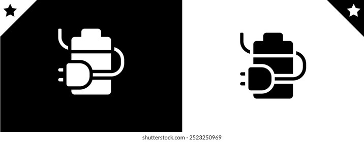 Icono de Vector de glifo de icono de caldera eléctrica