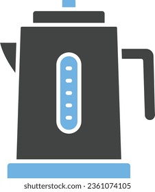 Imagen del icono del hervidor eléctrico. Adecuado para aplicaciones móviles.
