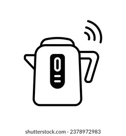 Electric kettle icon isolate white background vector stock illustration