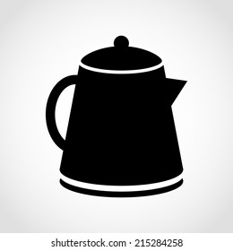 Electric kettle Icon Isolated on White Background