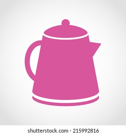 Electric kettle Icon Isolated on White Background
