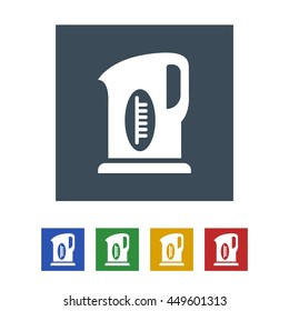 Electric kettle Icon Isolated on White Background.vector illustration icon