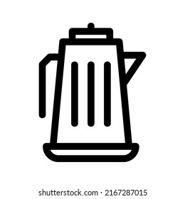 icono de hervidor eléctrico o logotipo símbolo de señalización aislado ilustración vectorial de alta calidad estilo negro iconos vectoriales
