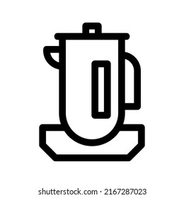 electric kettle icon or logo isolated sign symbol vector illustration - high quality black style vector icons
