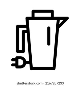 electric kettle icon or logo isolated sign symbol vector illustration - high quality black style vector icons

