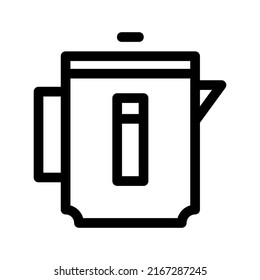 electric kettle icon or logo isolated sign symbol vector illustration - high quality black style vector icons
