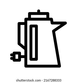 electric kettle icon or logo isolated sign symbol vector illustration - high quality black style vector icons
