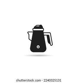 electric kettle icon on white background