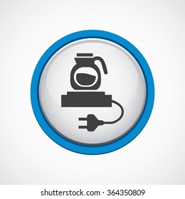 electric kettle icon, on white background