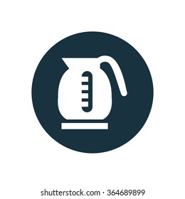 electric kettle icon, on white background