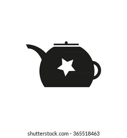 Electric kettle icon on white background.