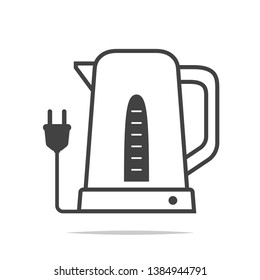 Electric kettle icon outline vector