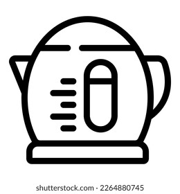 Electric kettle icon outline vector. Water pot. Metal coffee