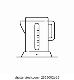 Vector de signo de icono de hervidor eléctrico