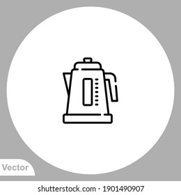 Electric kettle icon sign vector,Symbol, logo illustration for web and mobile