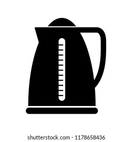 Electric kettle icon, silhouette, logo on white background