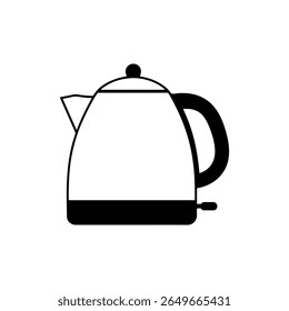 Electric kettle icon silhouette icon vector flat design.