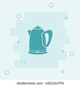 Electric Kettle Icon. Simple icon, blue colored icon illustration.
