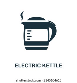 Elektrisches Wasserkocher-Symbol. Einfaches Element aus der Küchensammlung. Creative Electric Kettle Symbol für Webdesign, Vorlagen, Infografiken und mehr