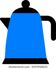 Symbol für Wasserkocher. Einfache Illustration