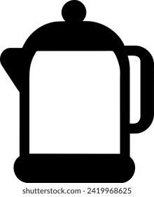 Symbol für Wasserkocher. Einfache Illustration