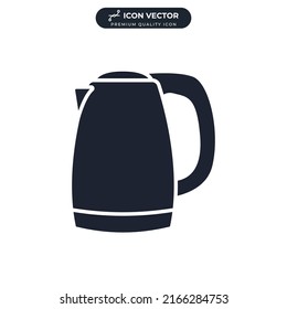 plantilla de símbolo de icono de hervidor eléctrico para colección de diseño gráfico y web ilustración vectorial