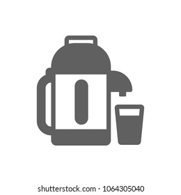 Electric kettle icon in trendy flat style isolated on white background. Symbol for your web site design, logo, app, UI. Vector illustration, EPS
