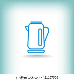Electric kettle Icon Vector