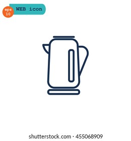  Electric kettle Icon Vector.