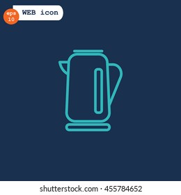  Electric kettle Icon Vector.