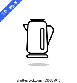  Electric kettle Icon Vector.