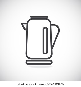  Electric kettle Icon Vector.