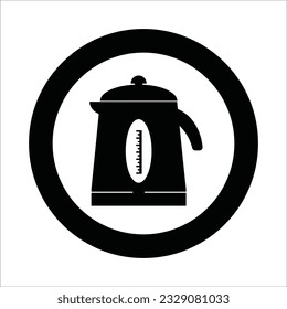electric kettle icon vector illustration logo design
