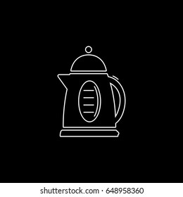 Electric kettle icon. Vector illustration.