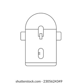 
An electric kettle illustrated in vector format, showcasing its sleek design and functionality. This visual representation highlights the convenience of boiling water quickly  