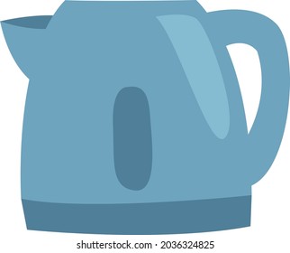 Electric kettle, illustration, vector, on a white background.