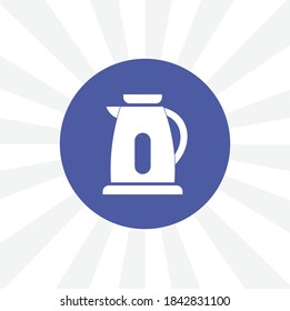electric kettle isolated vector icon on white background