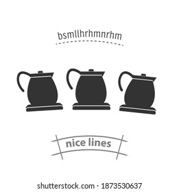 electric kettle isolated vector icon. household appliances design element