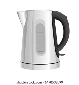 Electric kettle. Kitchen appliance isolated on a white background. Vector graphics.