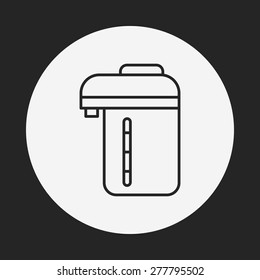 Electric kettle line icon