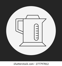 Electric kettle line icon