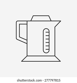 Electric kettle line icon