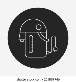 electric kettle line icon