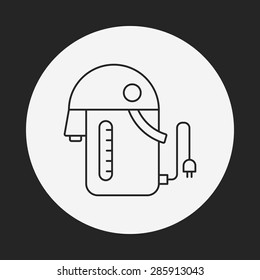 electric kettle line icon