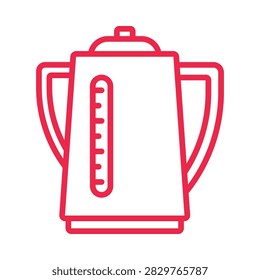 Electric Kettle modern flat handsome vector illustration colorful background.eps